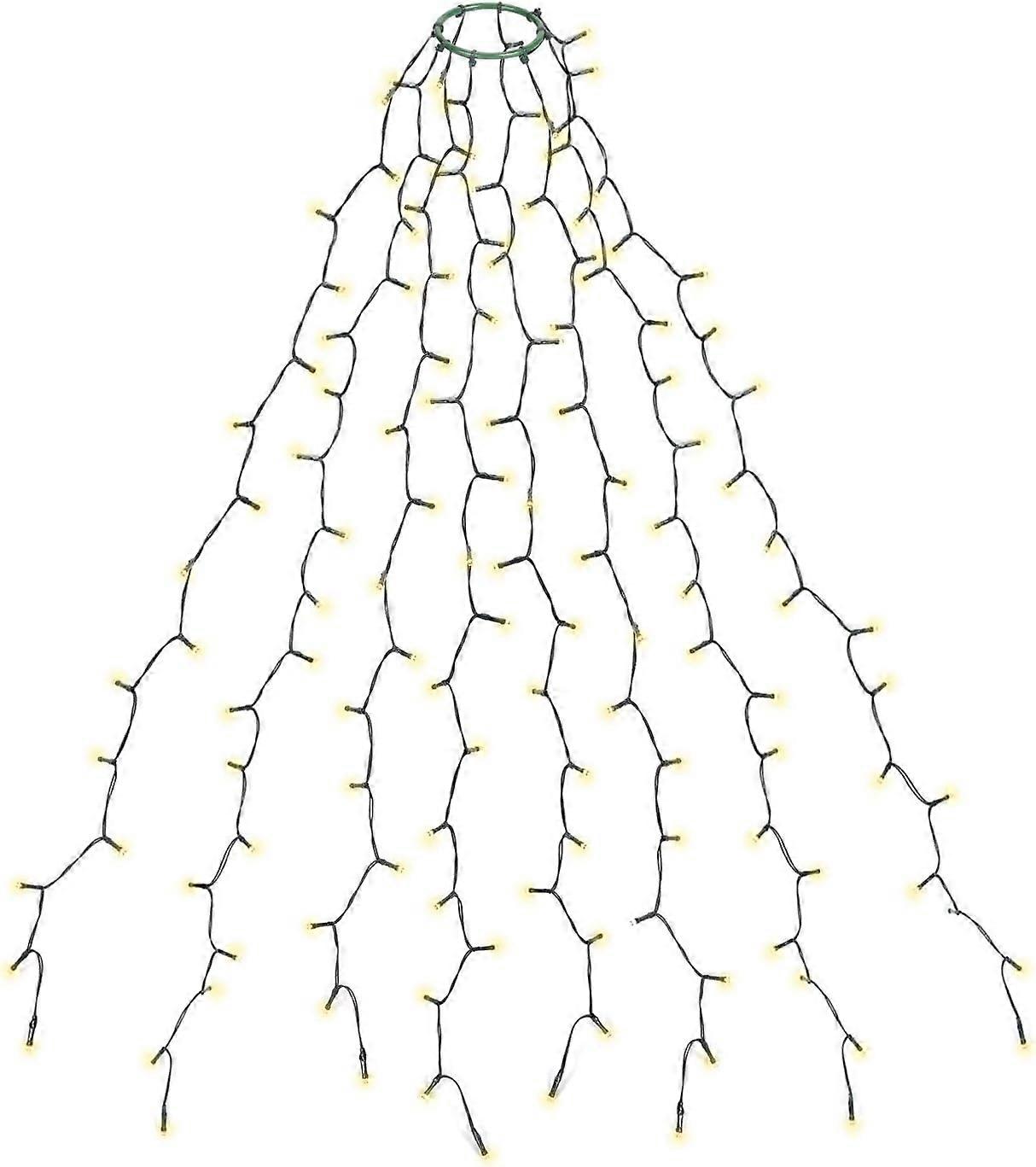 2m Christmas tree lighting with ring, 280 LED throw light chain