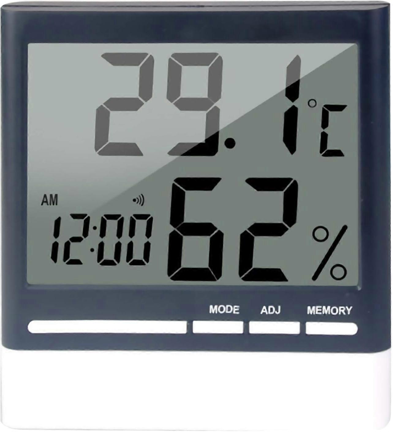 Indoor Digital Hygrometer Thermometer Mini Indoor Thermometer Accurate Hygrometer with Alarm Clock Memory Function