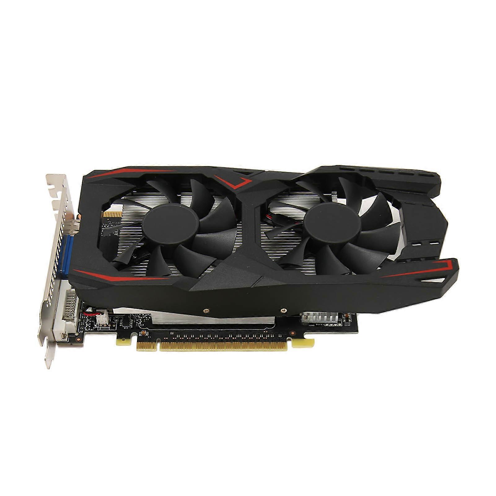 Carte graphique à double ventilateur 4 Go DDR5 128 bits Refroidissement rapide Puce de carte graphique de jeu vidéo à faible bruit pour PC de bureau GTX1050Ti 4 Go DDR5 128 bits