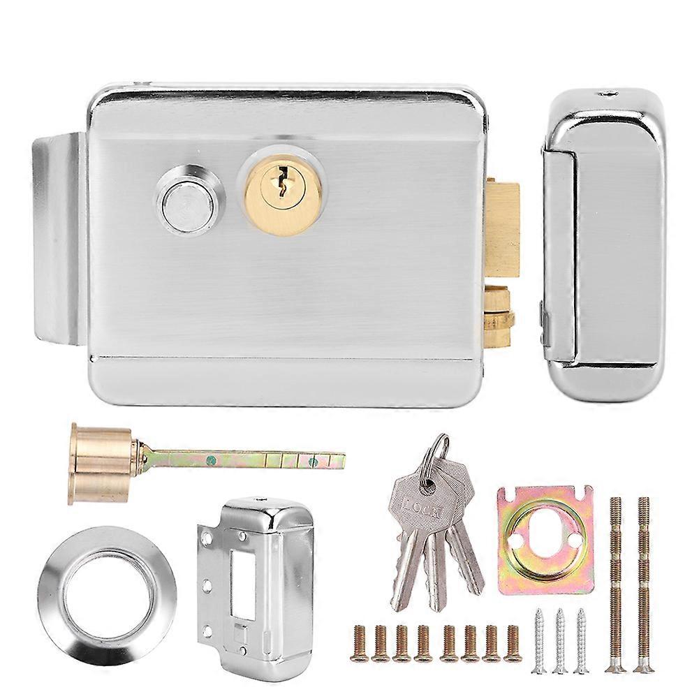 Double Head Electric Lock AntiTheft Doorlock Access Control Support Back Locking Left Inward Opening