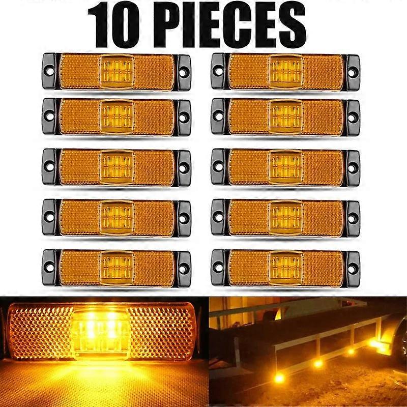 2/4/10pcs LED Side Marker car lights External car lights Signal Indicator Lamps Warning Tail car light for Trailer Truck Lorry 12V 24V