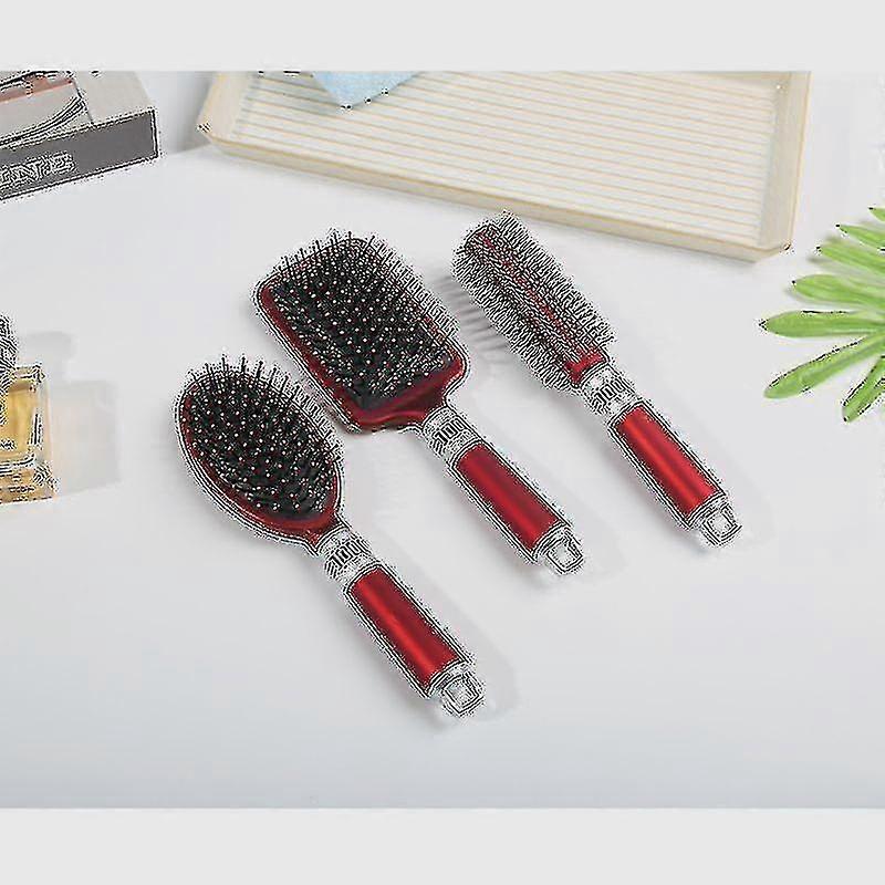 Sac Comb Cush Massa Comb Rolling Comb Rouge Ensemble de 3 pièces, adapté pour le mariage