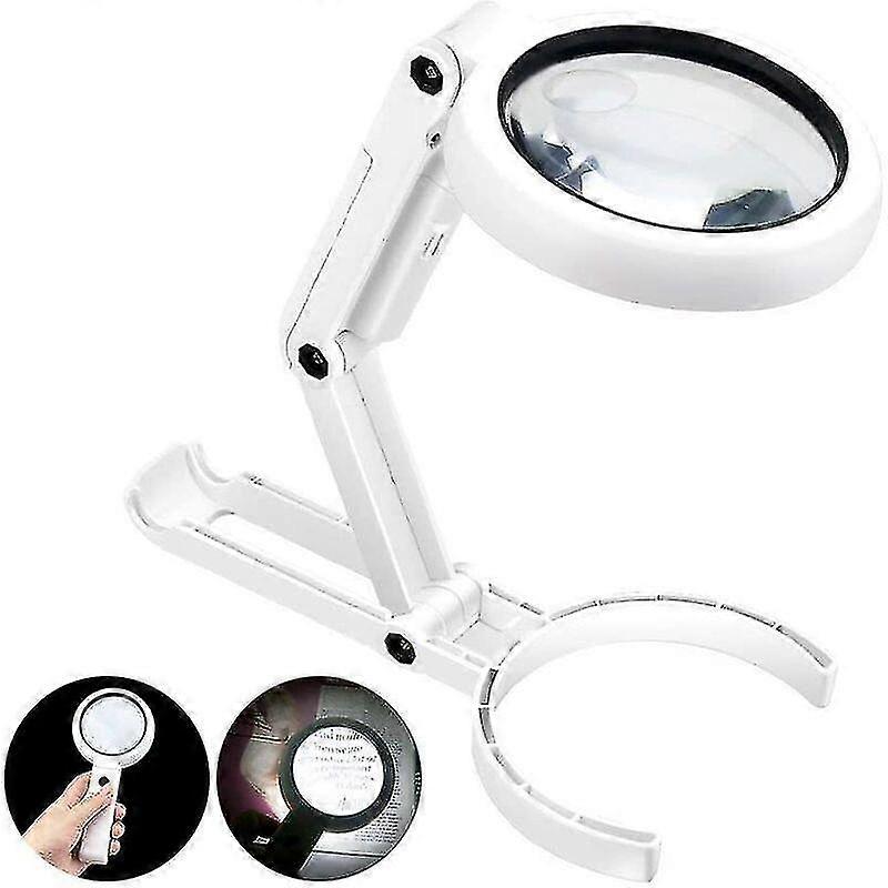 Magnifying Lamp - Illuminating Magnifying Glass With 8 Led Light 5x St
