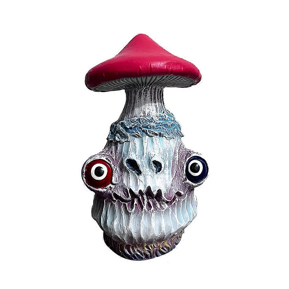 Απόκριες μανιτάρι με τρομακτικά μάτια Άγαλμα κήπου Ρητίνη Ειδώλιο κήπου Υπαίθρια P 