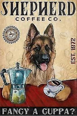 Placa de Metal de Lata de Modo de Café de Gato, Poster Retro Black Cat Coffee Co, vintage 8x12 Polegadas OU 12x16 Polegadas M