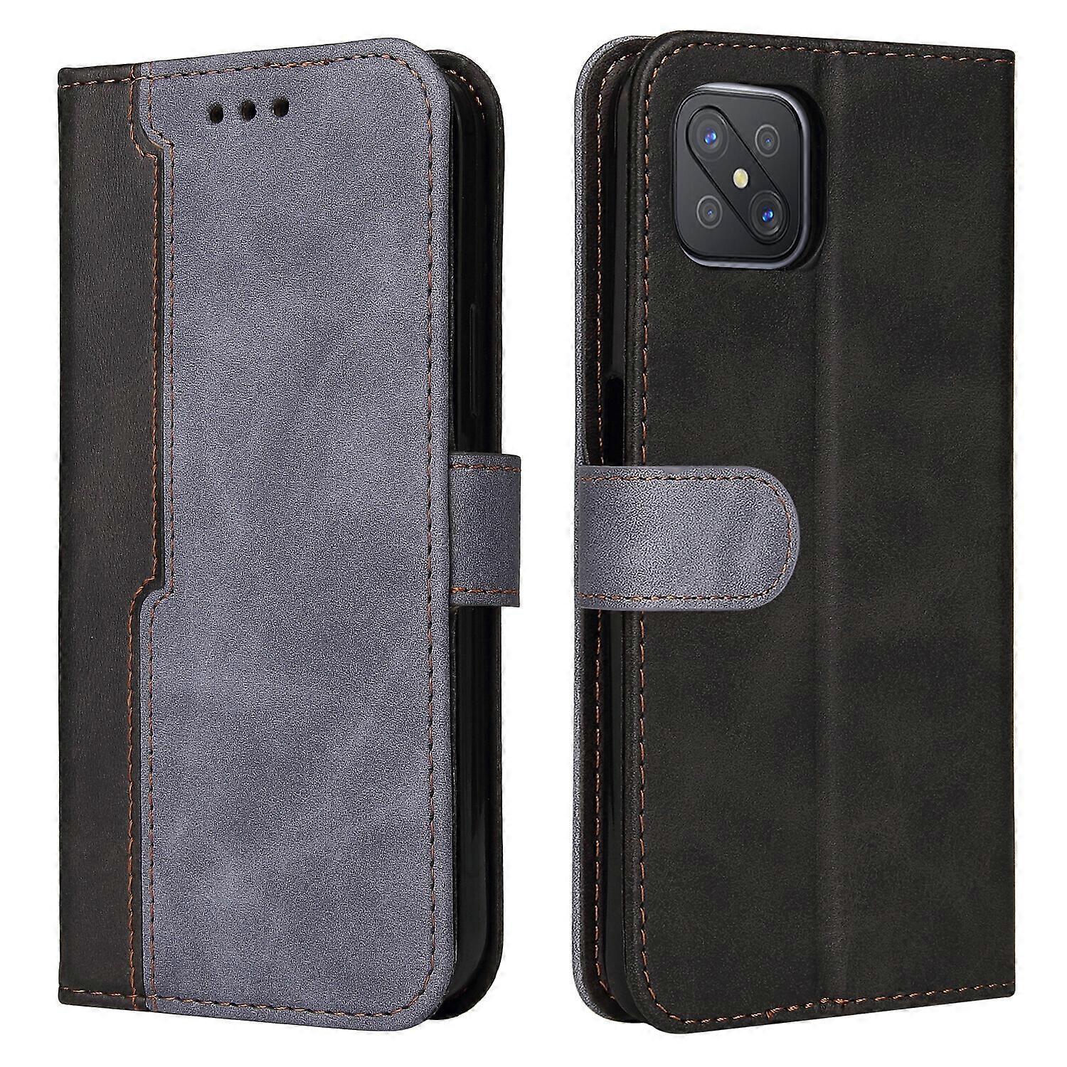 Case for OPPO A92S/Reno 4Z Cover Protective PU Leather Magnet Closure Wallet Flip Case with Card Slots Stand - Red