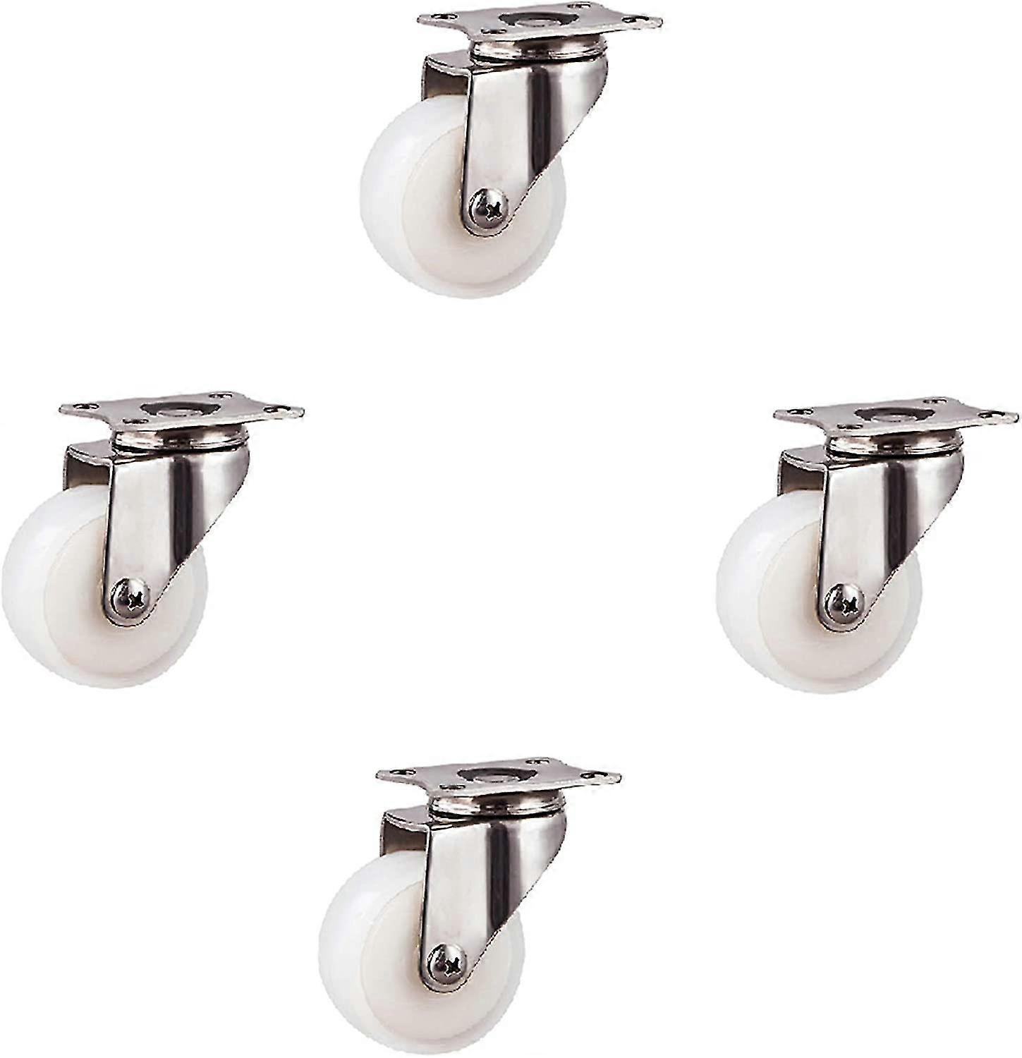 Small Swivel Casters, Replacement Rubber Wheels 4pcs 2in Universal Wheel