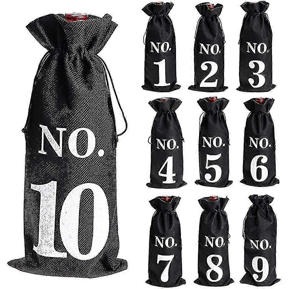 Blind Proeverij Jute Wijnfles Sleeves Set van 10