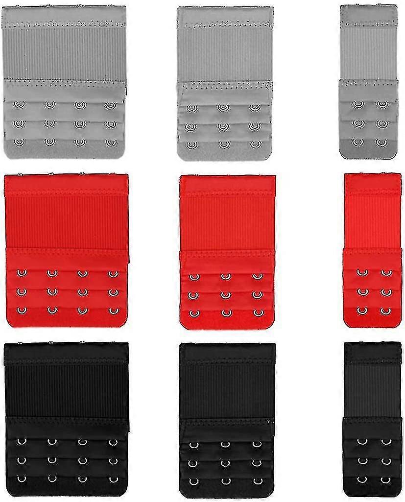 9pcs Bra Extender 2 Hooks 3 Hooks 4 Hooks Nylon Elastic Back Bra Band Extension Strap