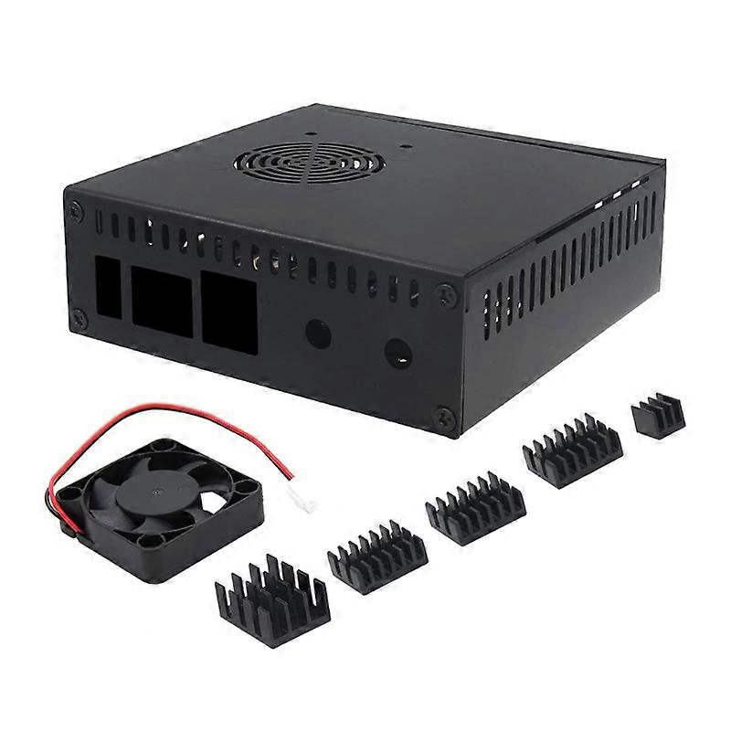 Metal Case- Box with Cooling Fan for Orange Pi 5 Supports M2 NVMe SSD 2280