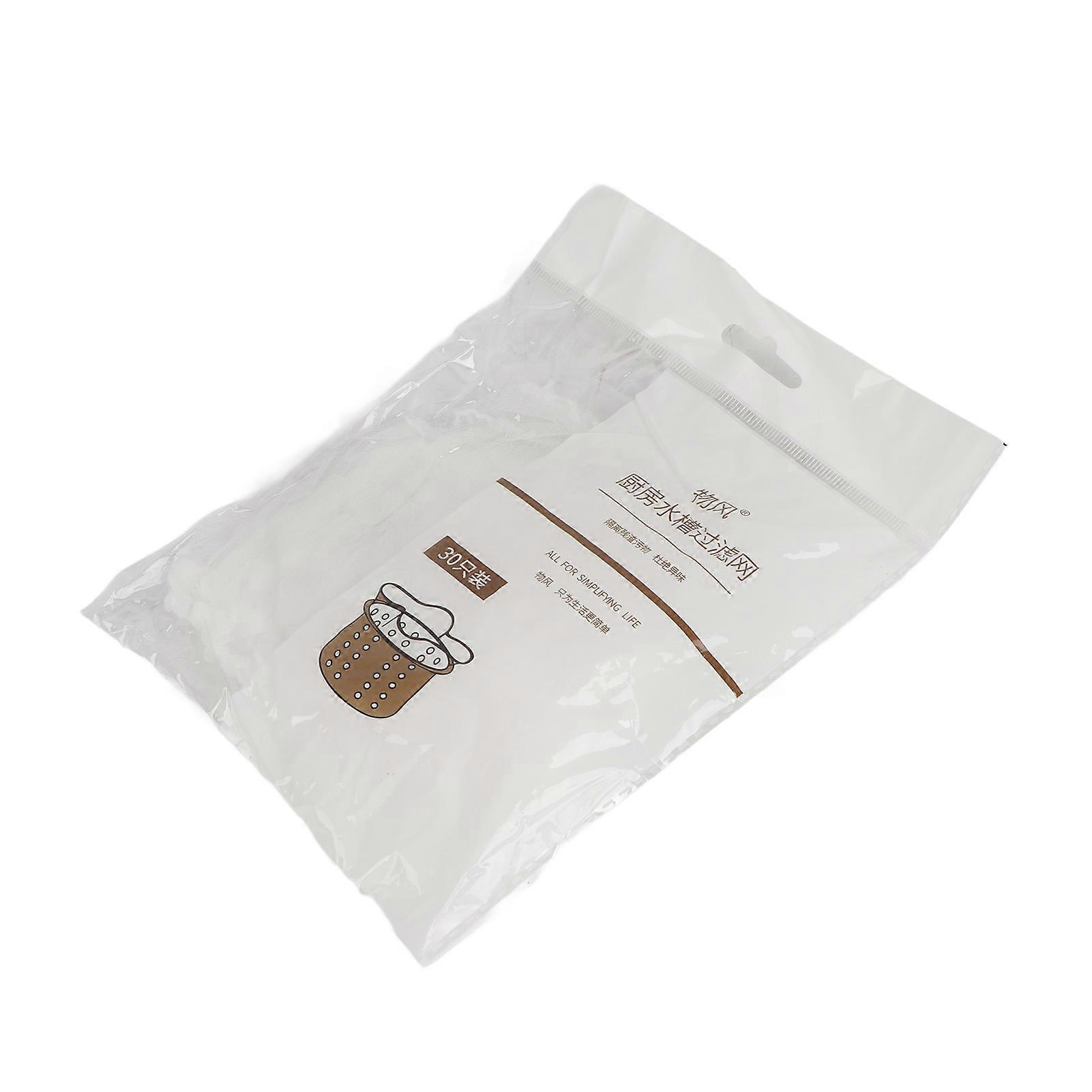 30pcs Disposable Mesh Bag Kitchen Sink Drain Strainer Stopper (1 Size)