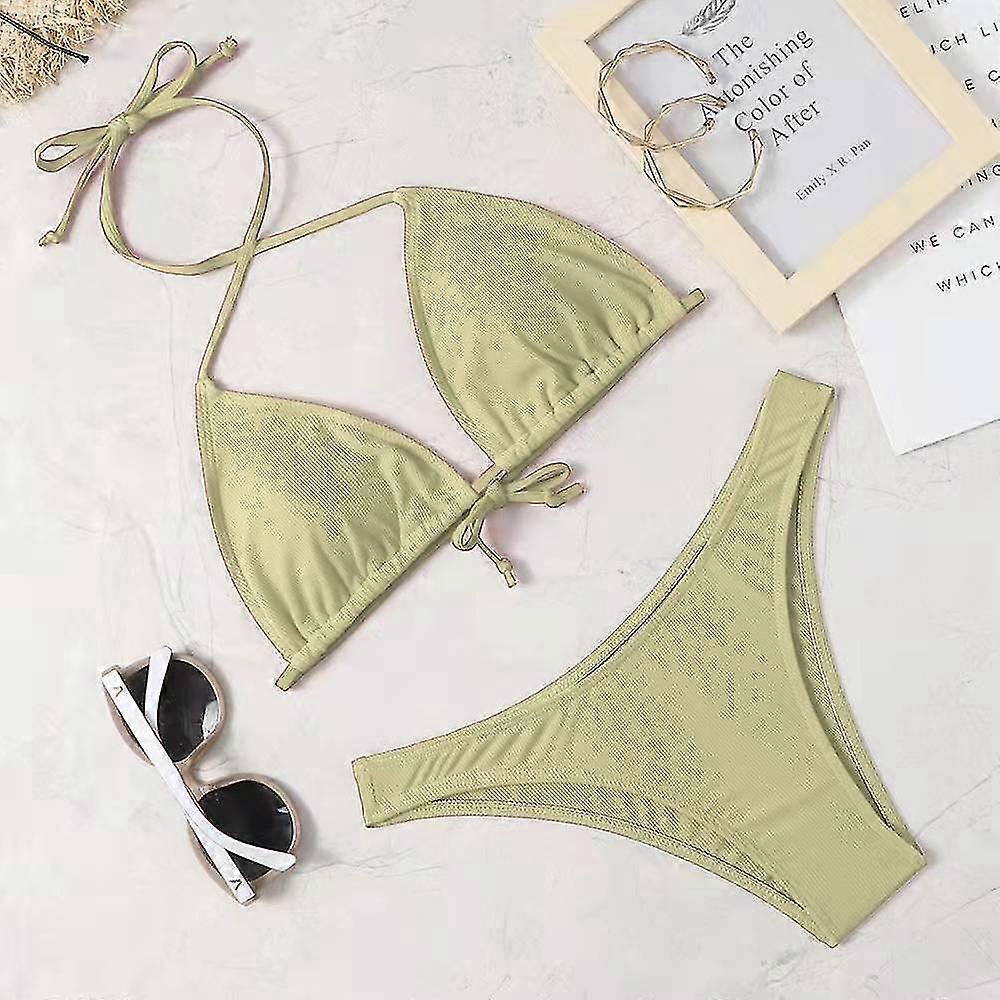 Été Sexy Solid Mirco Bikini Sets Femmes Cravate Côté G-String String String Maillot de bain Bandage Féminin Maillot de bain Brazlian Maillot de bain Biquini