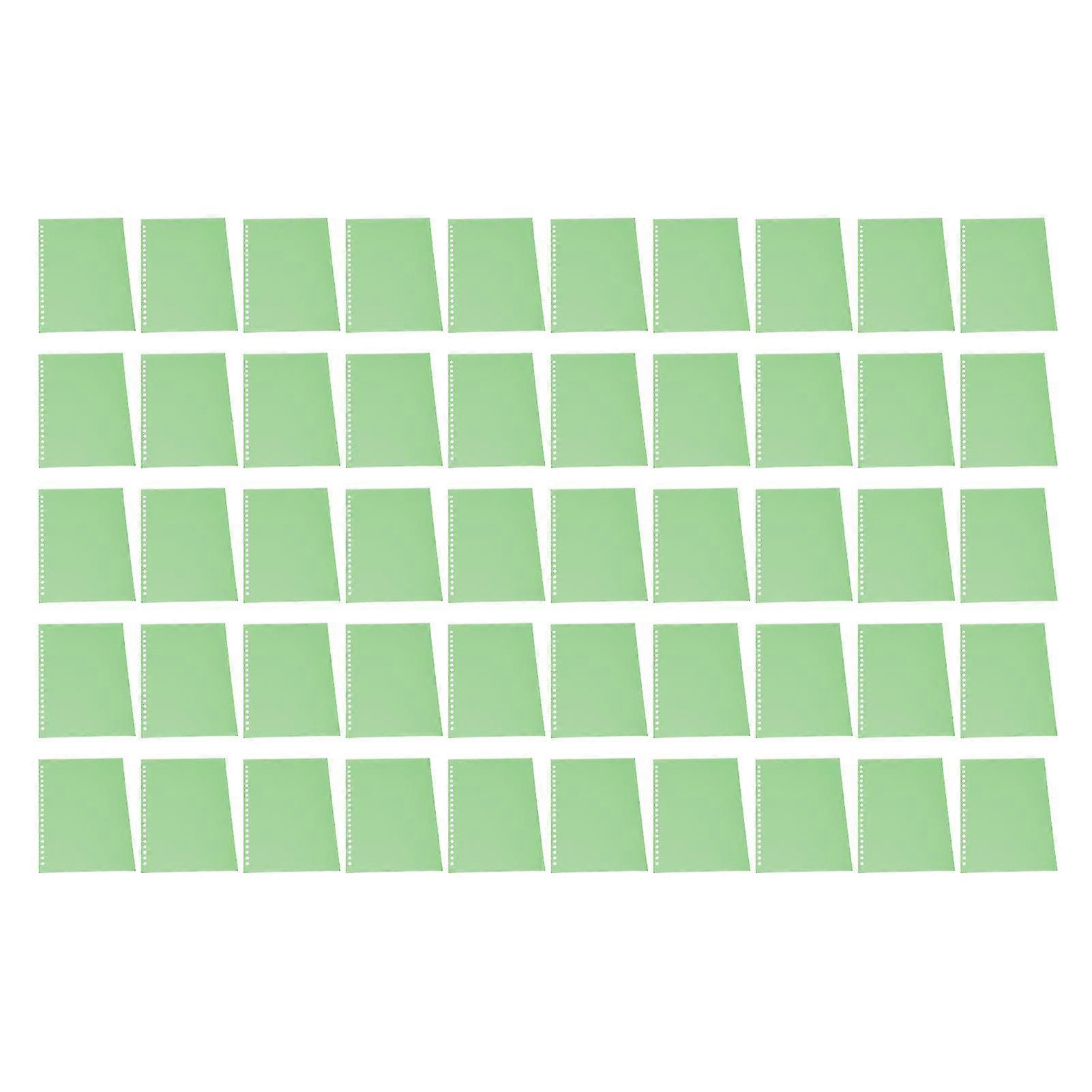 Matte A5 20 Holes PP Plastic Sheet Protector Binding Cover - Pack of 50, Green