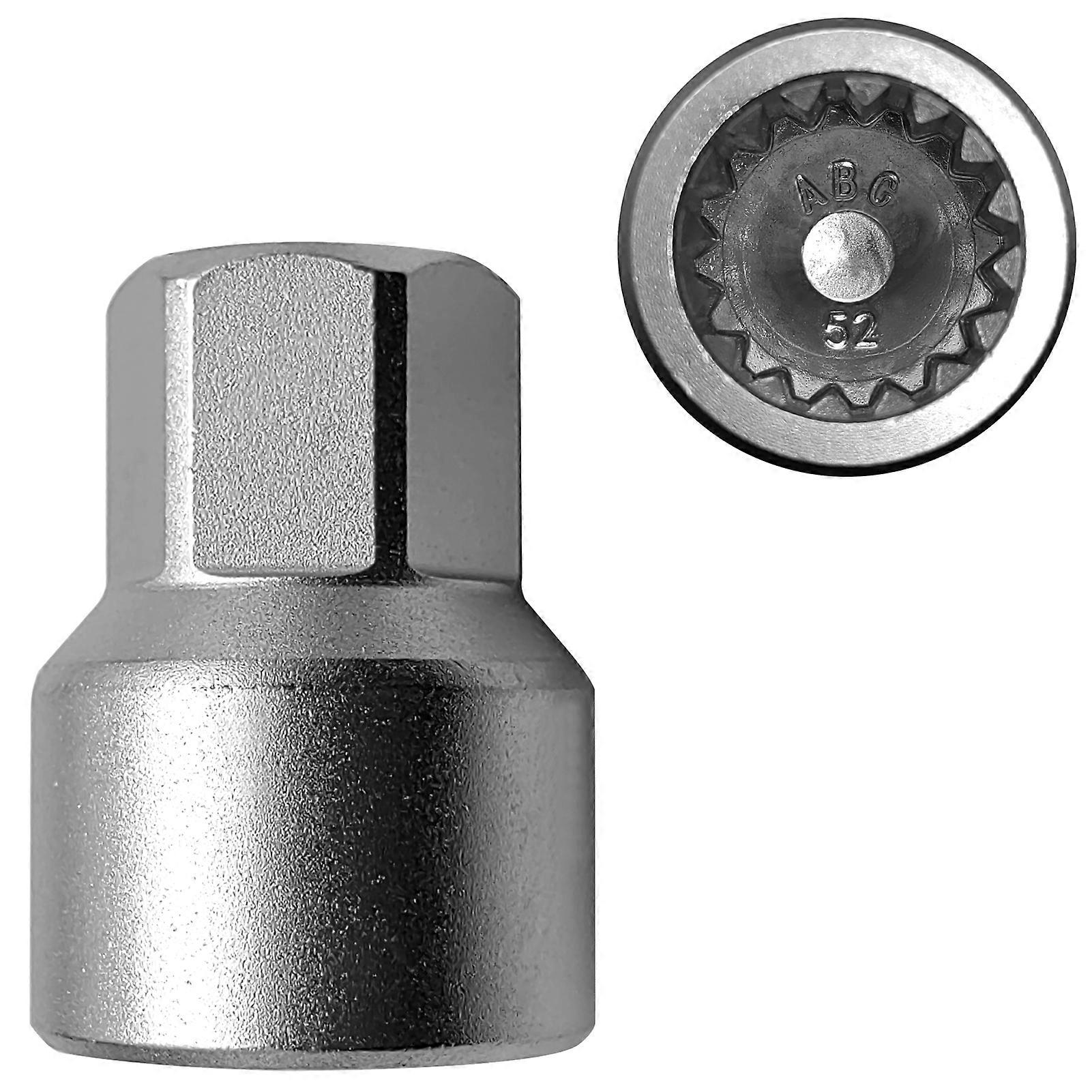 Wheel Locking Nut Key Replacement for Porsche, 52 Thick-walled Wheel Lock Nut Socket Adapter, Wheel Anti-Theft Lug Nut Removal Tool