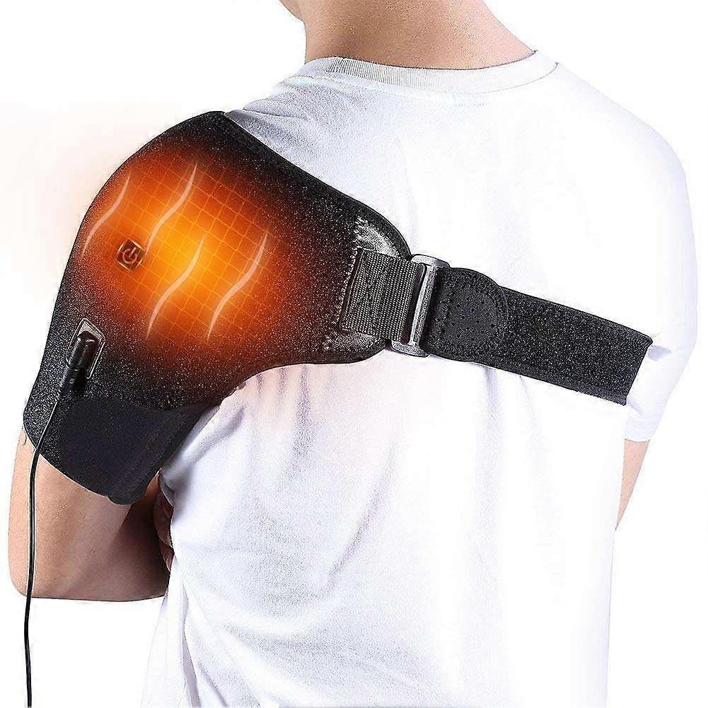USB Heated Shoulder Wrap with 3 Temperature Options - Single-Shoulder, Premium Quality Fabric