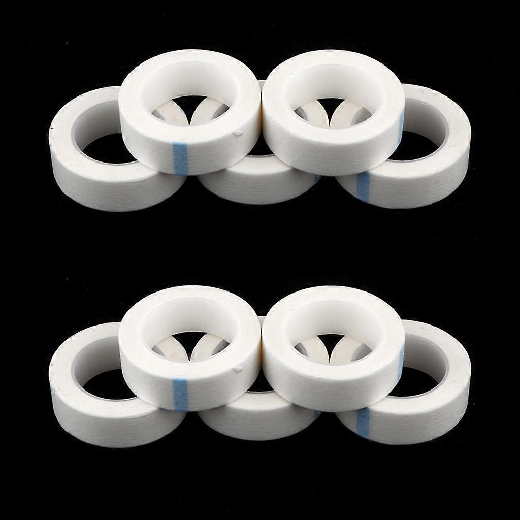 10 Rolls of Eyelash Tape White Paper Fabric Tapes for Eyelash Extensions