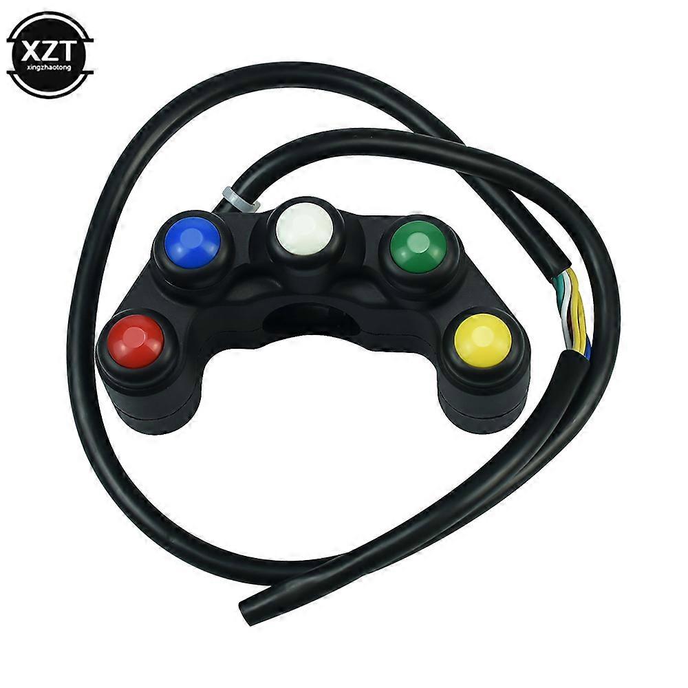 Motorcycle Five Color Five Position Switch Steering Lamp Horn Headlamp Turn Signal Handlebar Switches Electric Vehicle Refitting