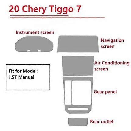 car interior decoration Car Accessories Dashboard GPS Navigation Screen Film TPU Center Console Protector Film For Chery Tiggo 7 7pro 8 2019 2020 2021