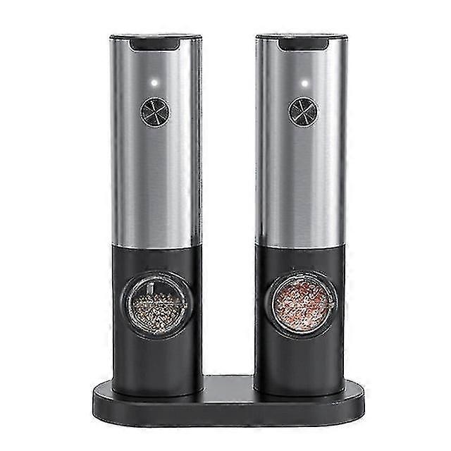 Rechargeable Electric Salt And Pepper Grinder Set,Automatic Salt And Pepper Grinder Set, 2 Adjustabl