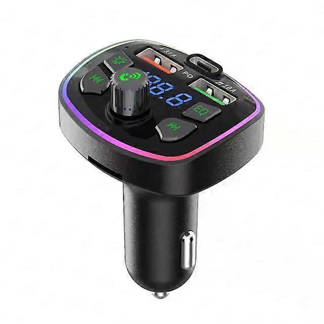 C20 Car FM Transmitter Cigarette lighter Dual USB 5V 3.1A Fast Charger Audio Player Bluetooth With Colorful lights MP3 Player