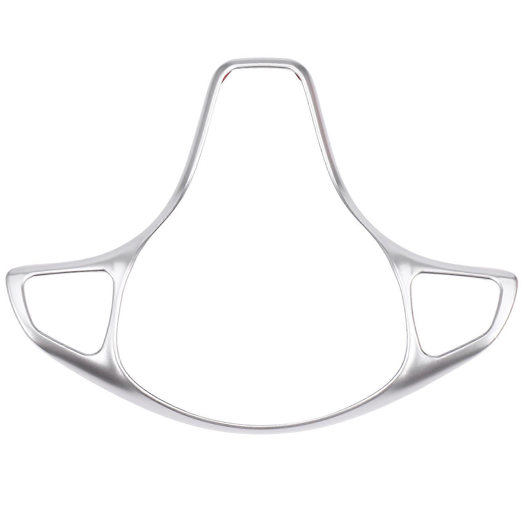 Car Steering Wheel Button Frame Trim Cover for 2017 Silver Chrome