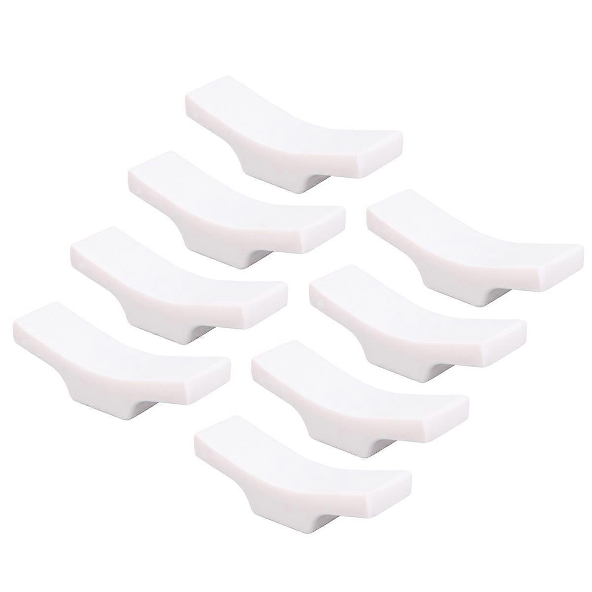 8PCS Resin Chopstick Holder Creative Ceramic Simulation Spoon Rack Fork Stand Table Supplies (White)