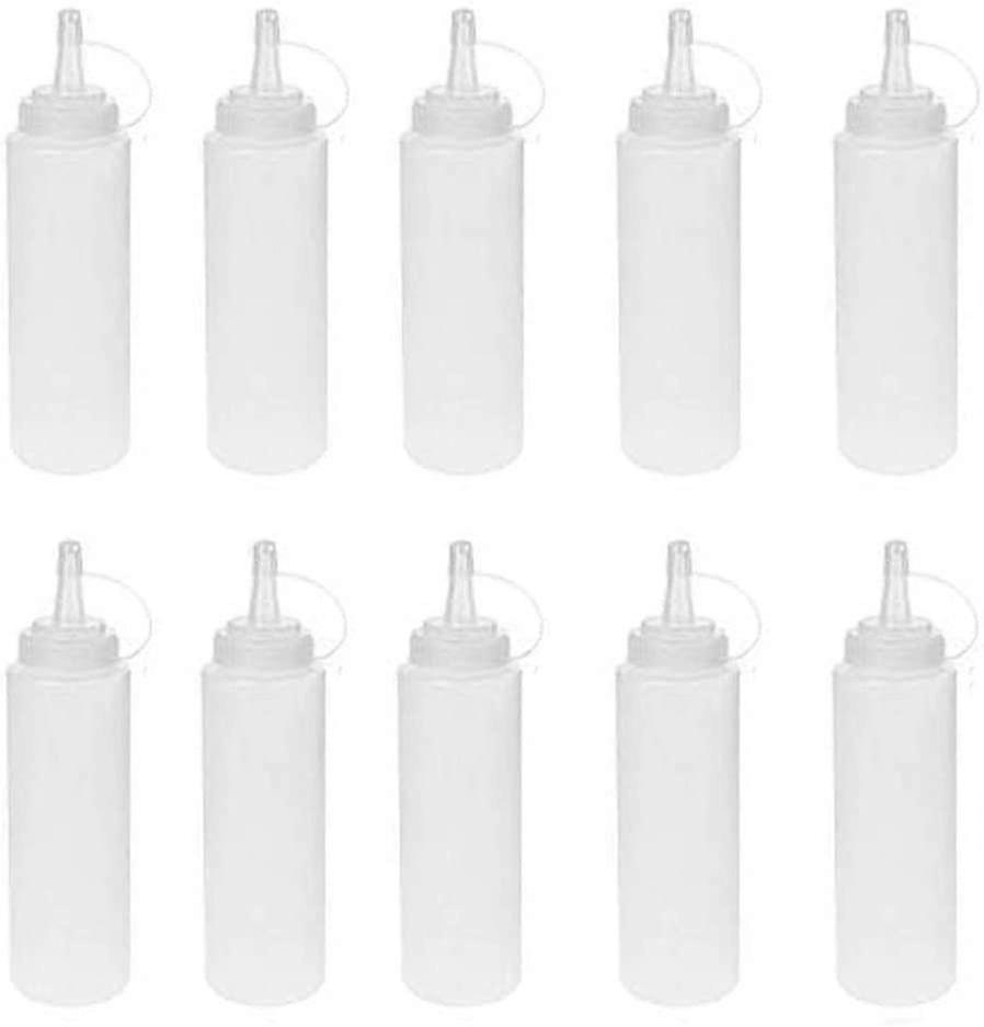 10 Pieces 8oz 240ml Squeeze Bottle, Multi-purpose Squeeze Bottle No Leak