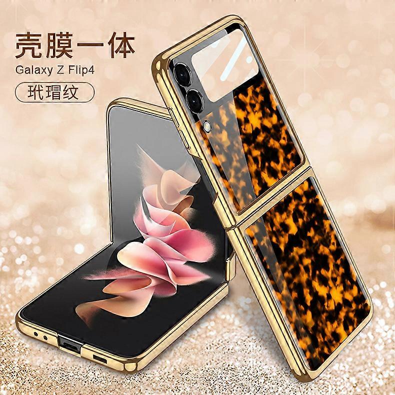 For Samsung Galaxy z flip 4 Folding Phone Case Electroplating Creative Protective Case