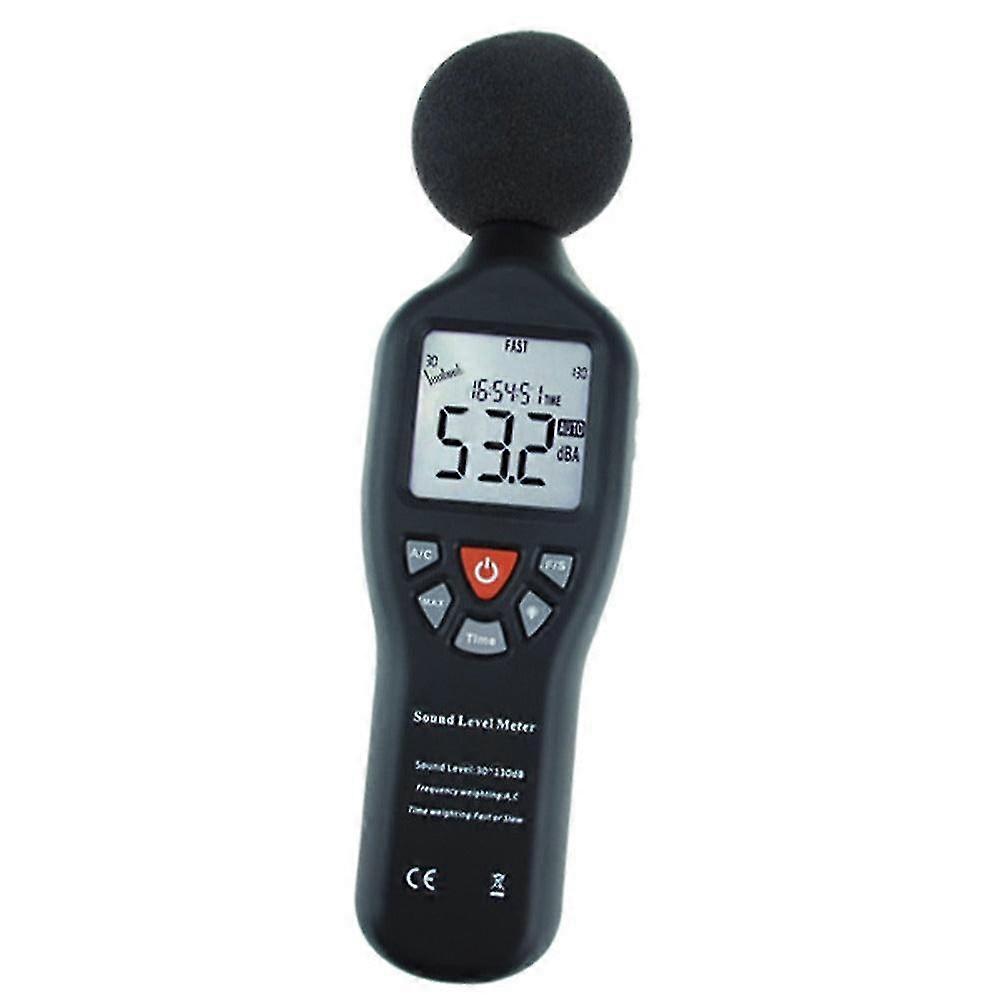 Sound meter 30db-130db compact with high accuracy measuring professional sound level meter with backlit display and noise detect