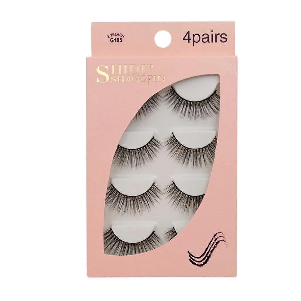 4Fluffy-Lashes 3d Mink Lashes Long Thick Natural False Eyelashes Makeup Mink