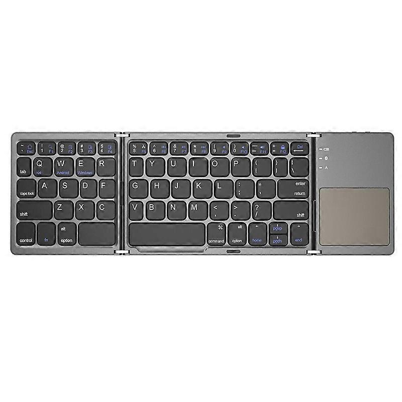 Folding Bluetooth-compatible Keyboard Rechargeable Keypad With Touchpad Tablet