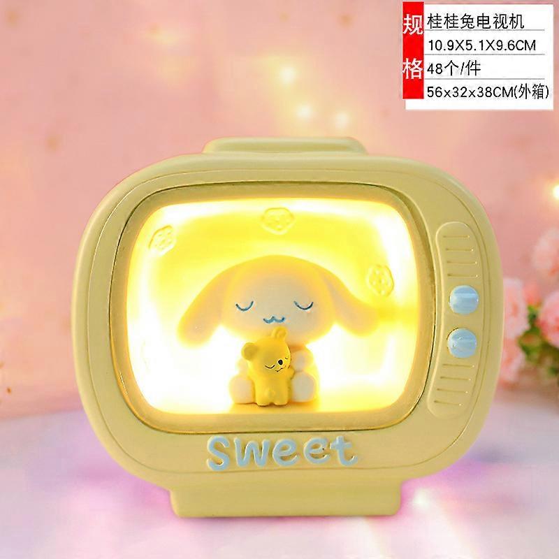 Kawaii Sanrio Kurmi بلدي لحن أنيمي ليلة ضوء الكرتون مصباح دمية ليلة مصباح الديكور هدية عيد ميلاد غرفة المنزل غرفة نوم للأطفال