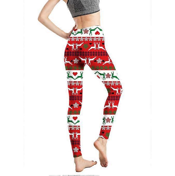 Womens Stretchy Tights Christmas Xmas Winter Penguins Snowflakes Leggings