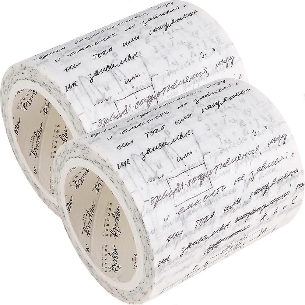2 Rolls of Japan Paper Adhesive Tape Vintage Formula Pattern DIY Tapes for Diary