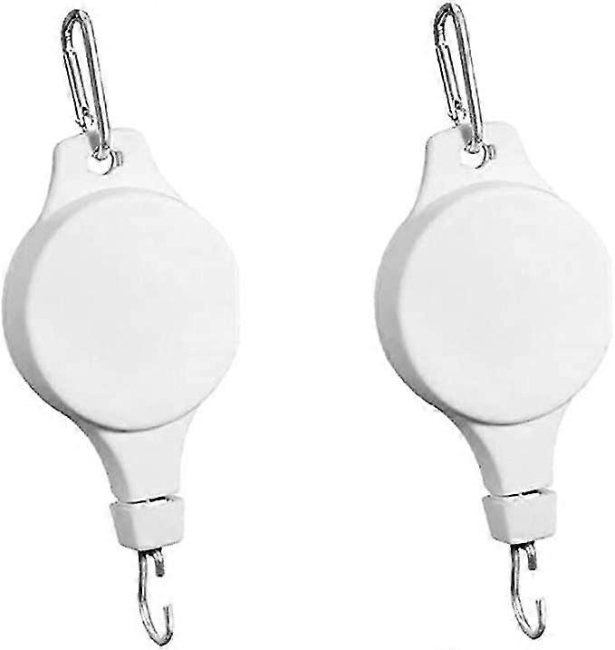 Hanging Basin Telescopic Hook Can Be Raised And Lowered Freely 2 Pieces White