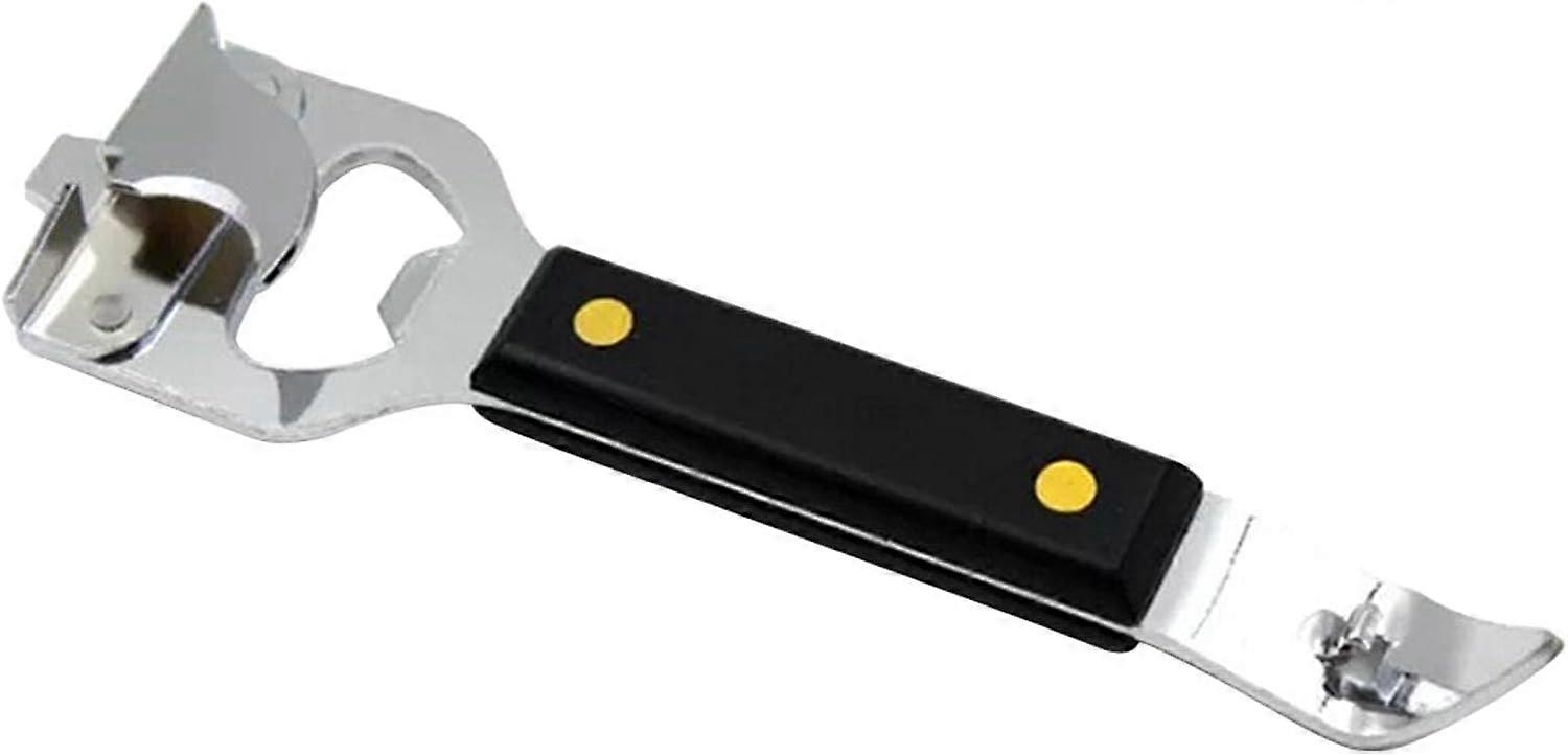 Can Opener, Safety/Smooth Edge Tin Can Opener & Bottle Opener, Tin Lids Jar Bottle Caps Openers With Non-Slip Handle, Manual Kitchen Tools For Elderly
