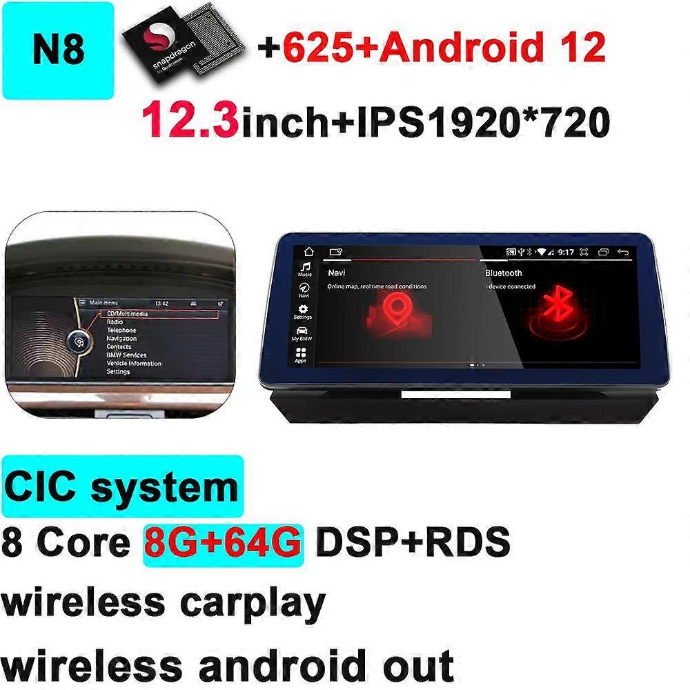 Redkid Carplay voiture Navigation GPS Radio Lecteur multimédia Android 12 Pour BMW 3 Série 5 E60 E61