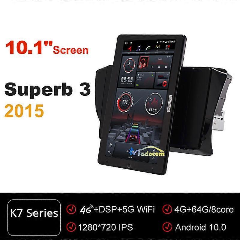 Tesla style 13.3inch PX6 Android 10.0 Car Radio Multimedia Video Player Auto Rotation GPS Navigation IPS For Skoda Superb 3 2015