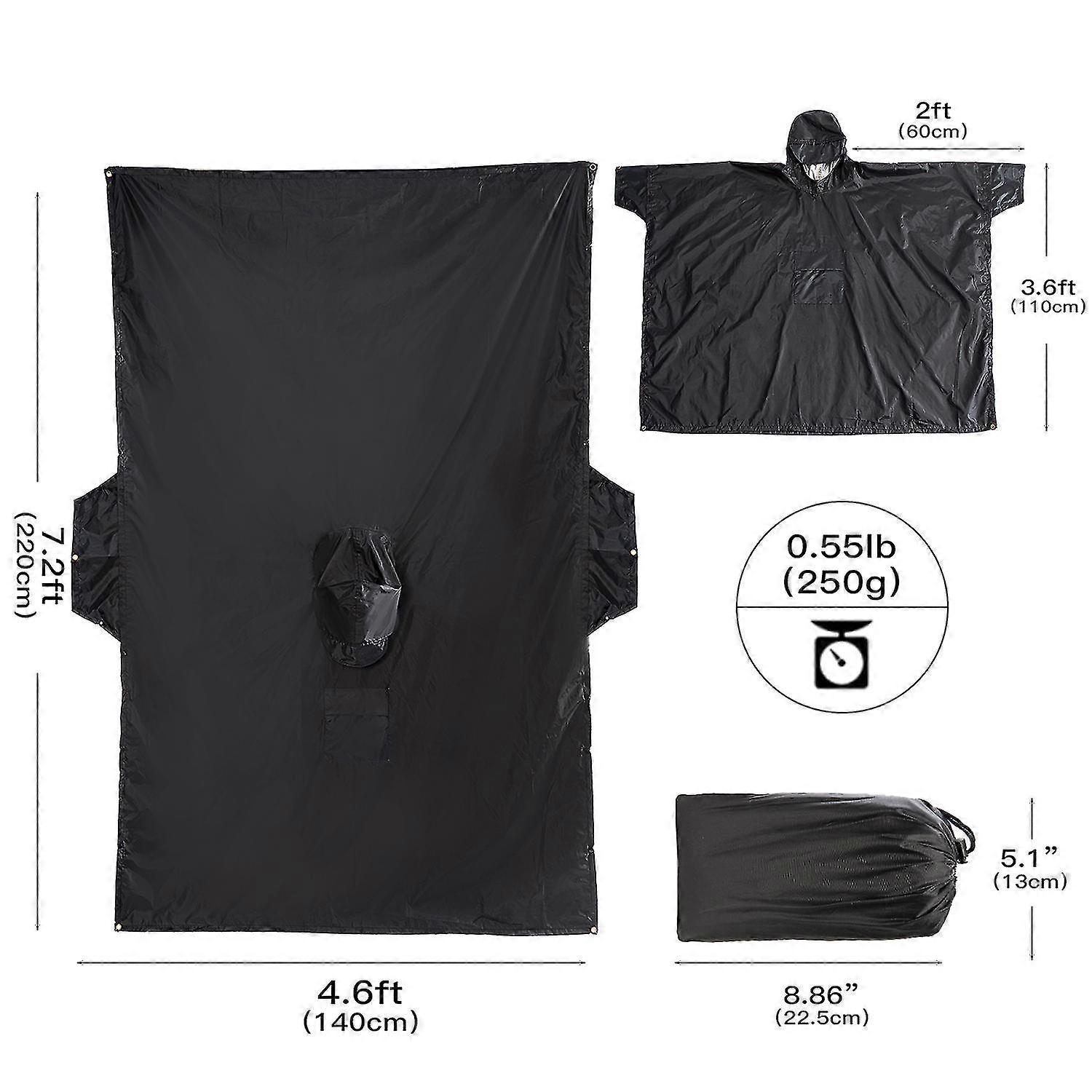 Brand army style waterproof rain RipStop poncho cape military O.D olive green main image 1