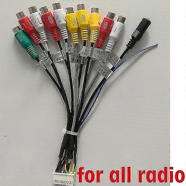 Android Radio Car Accessories Rca Output Wire Aux-in Subwoofer Microphone Adapter 20pin Universal Cable For Px6 -gt