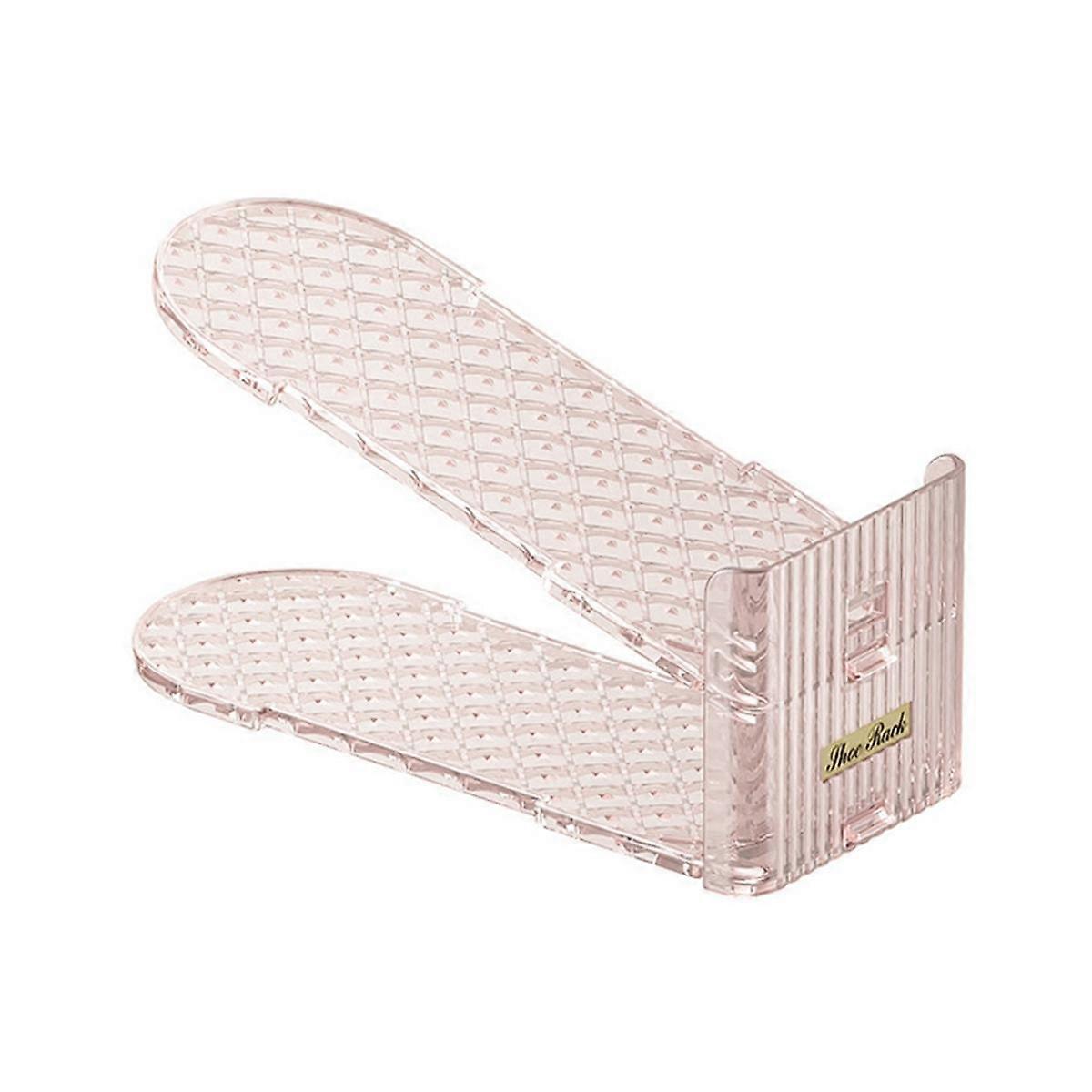 Shoe Slots Organizer, Adjustable Level Shoe Rack, Space-Saving Stackers for Pairs of Shoes (Clear