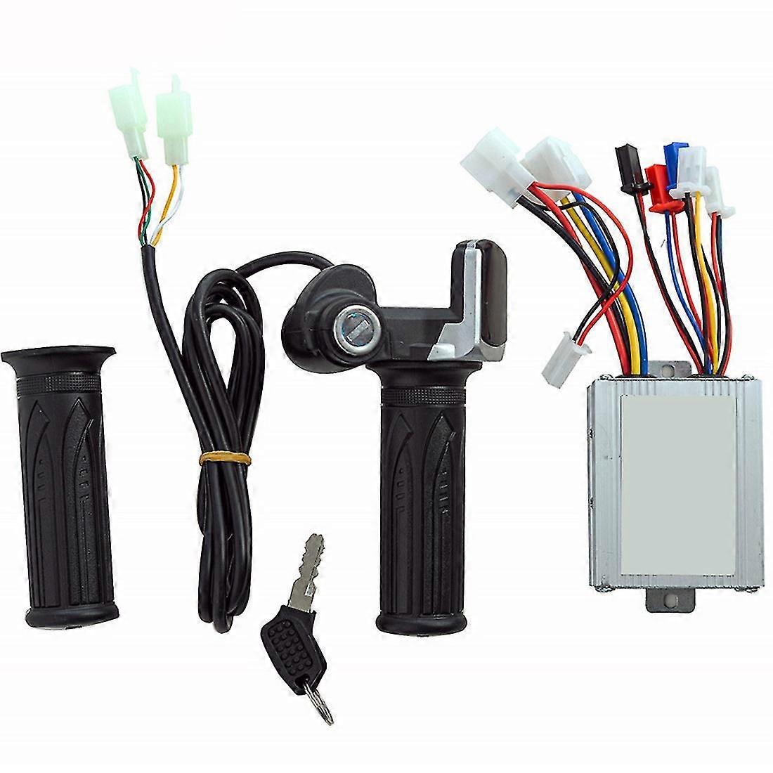 Electric Bicycle Accessories 36V 500W Controller and Throttle Screw Grip Motor Controller Compatible with Elect