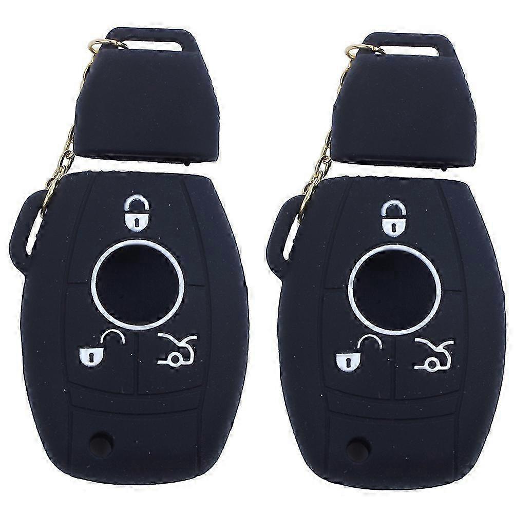 2X Silicone Cover Skin Jacket for Smart Key Black
