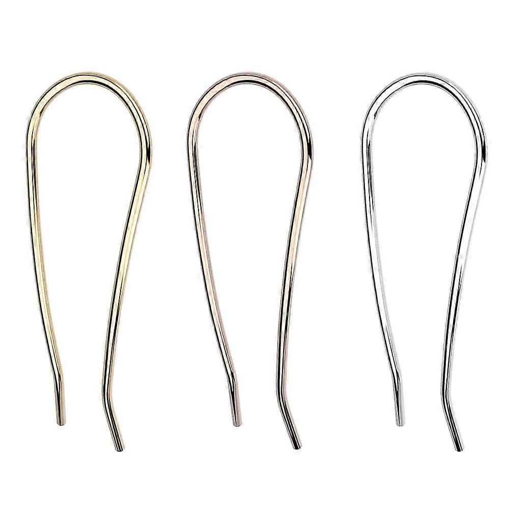 3pcs פשוט סגנון נשים מקלות שיער מקלות שיער U בצורת סיכת ראש נשים Updo דקור סיכת ראש