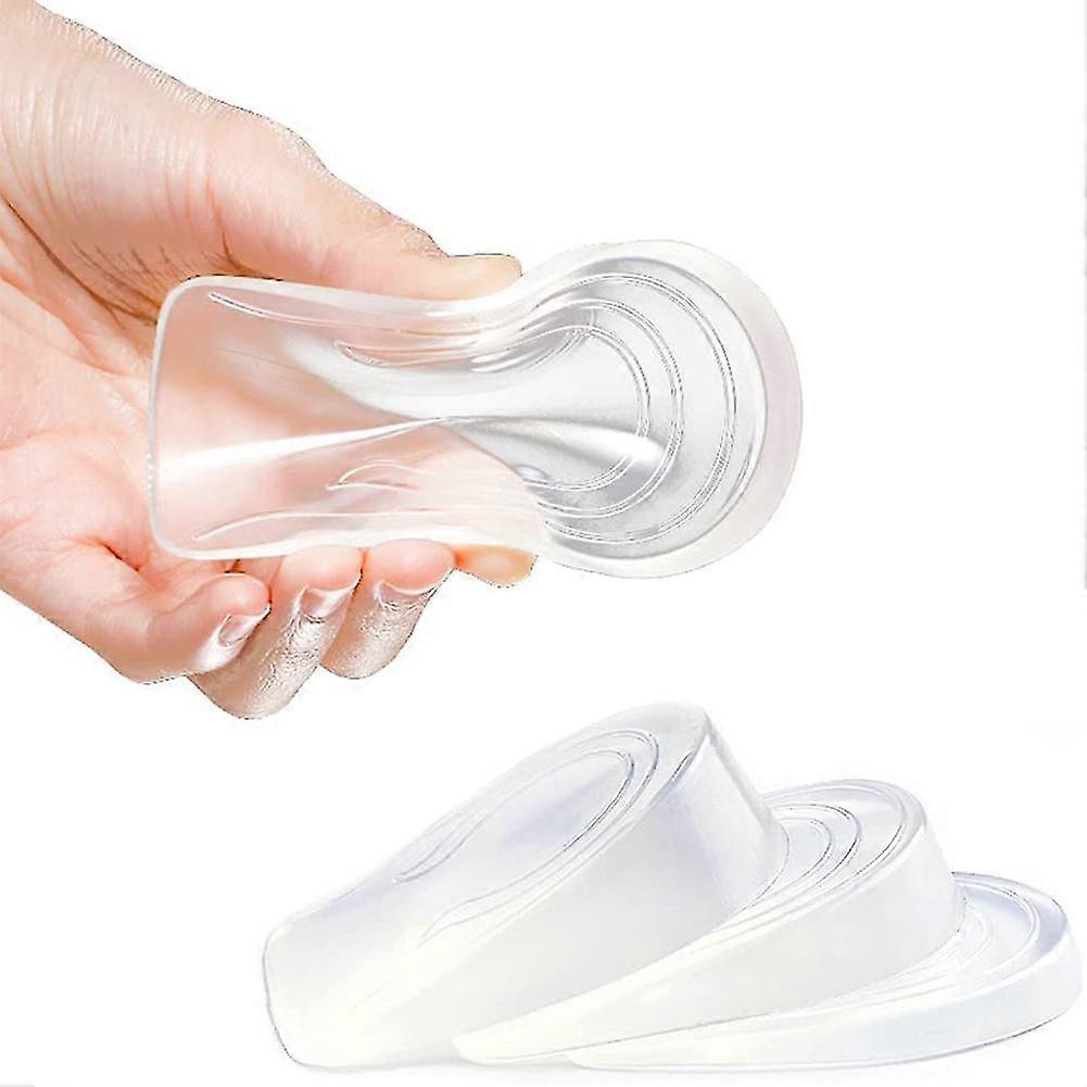 Silicone Gel Height Increase Insole Heel Lifting Inserts Shoe Foot Care Protector Elastic Cushion Arch Support Insert For Unisex