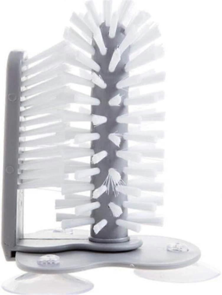 Suction Base Cup Brush, Double Sided Bristle Glass Cup Cleaner