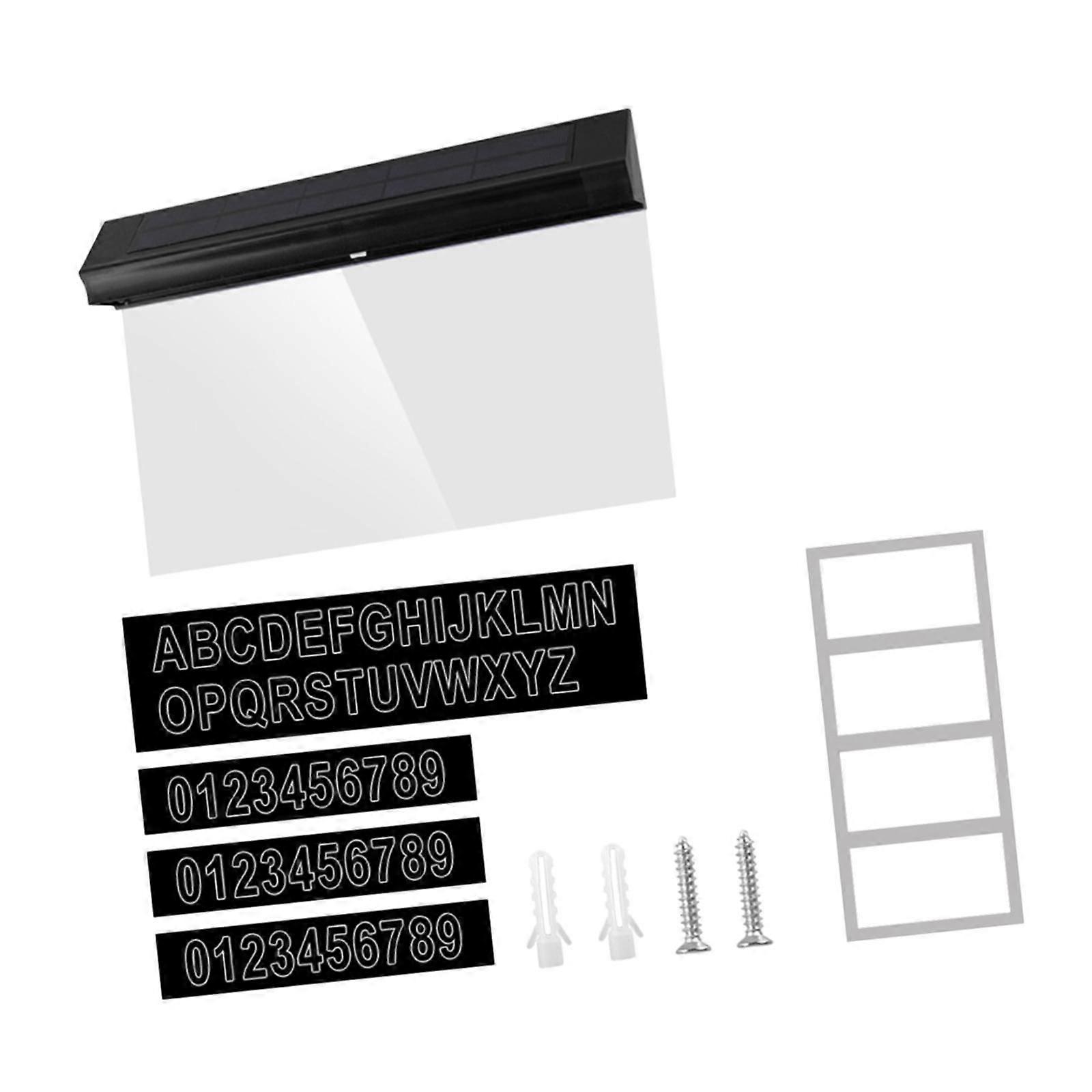 Solar Home Numbers Home Number Address Sign Plaque for Outside Doorway Yard without Ground plug