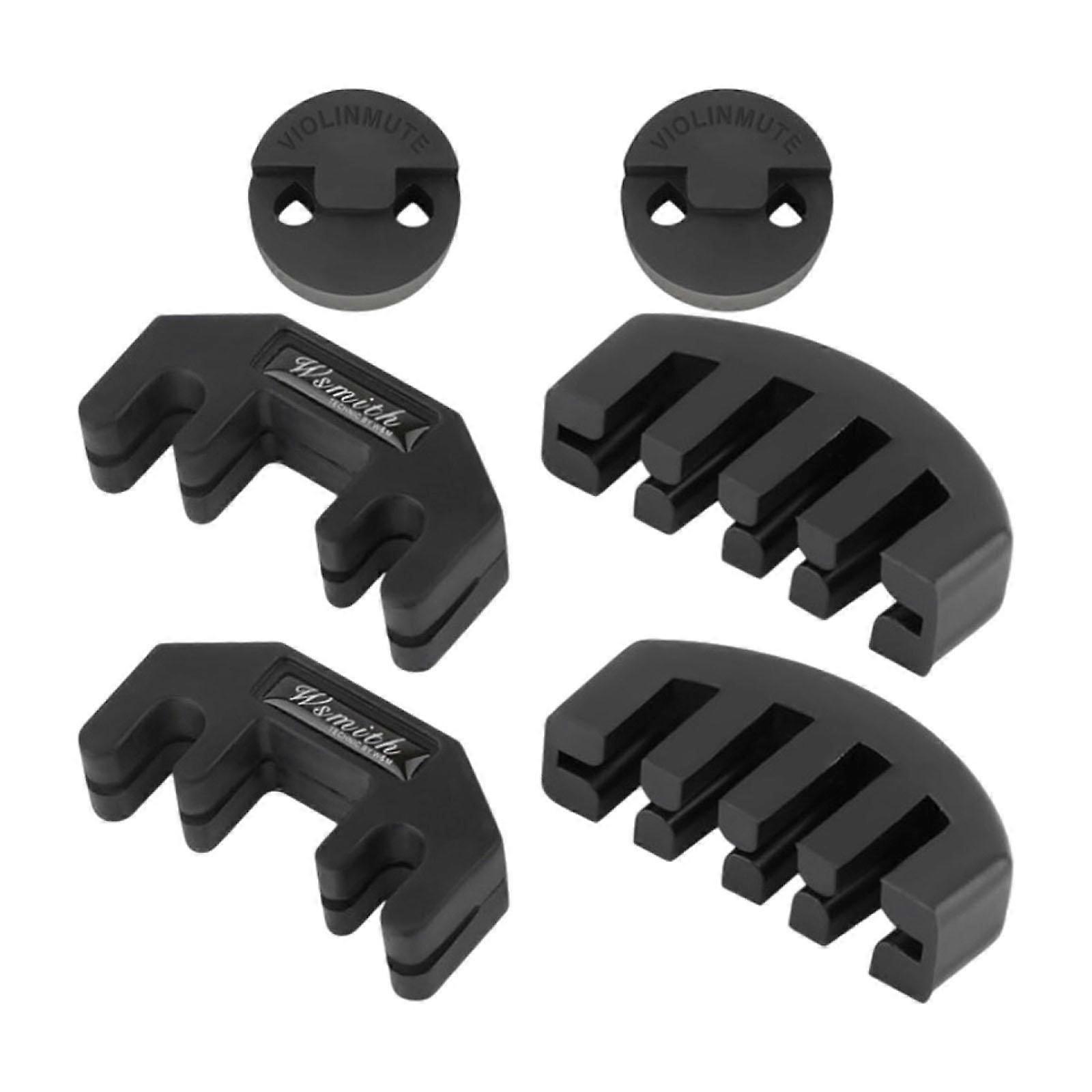 6 Pieces Violin Practice Mute Rubber Portable Lightweight Practice Silencers