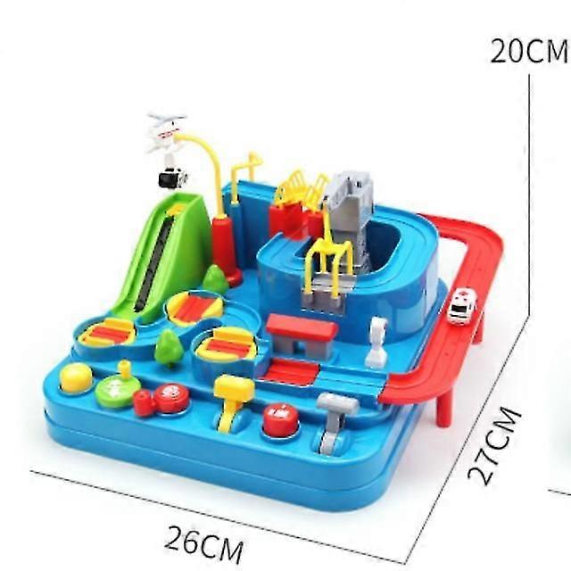 27cm cartoon racing track car adventure game mechanical interactive train model