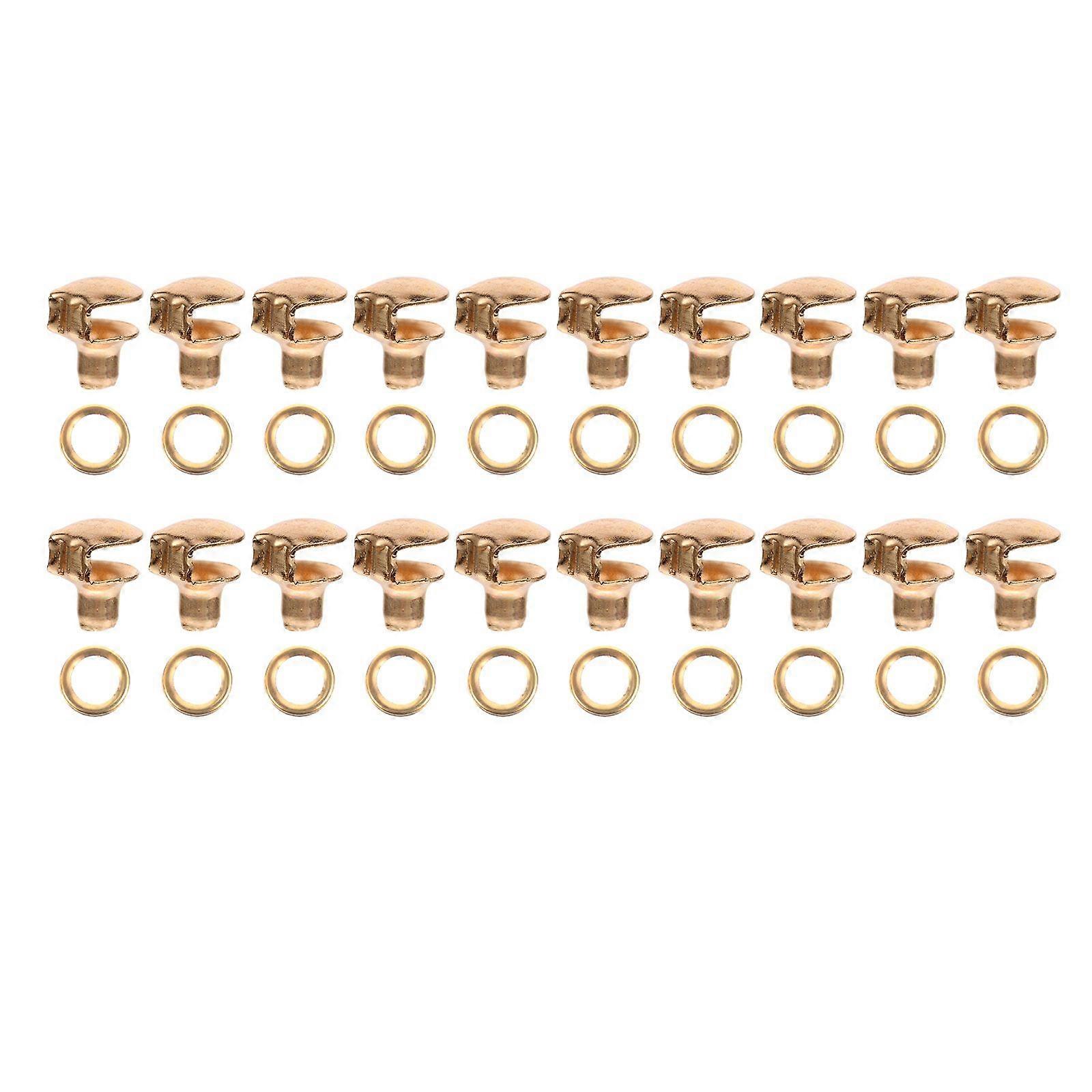 20Pcs Brass Boot Hooks Shoe Lace Hooks Set Boots Shoelace Buckles Shoelace Fixing Hooks